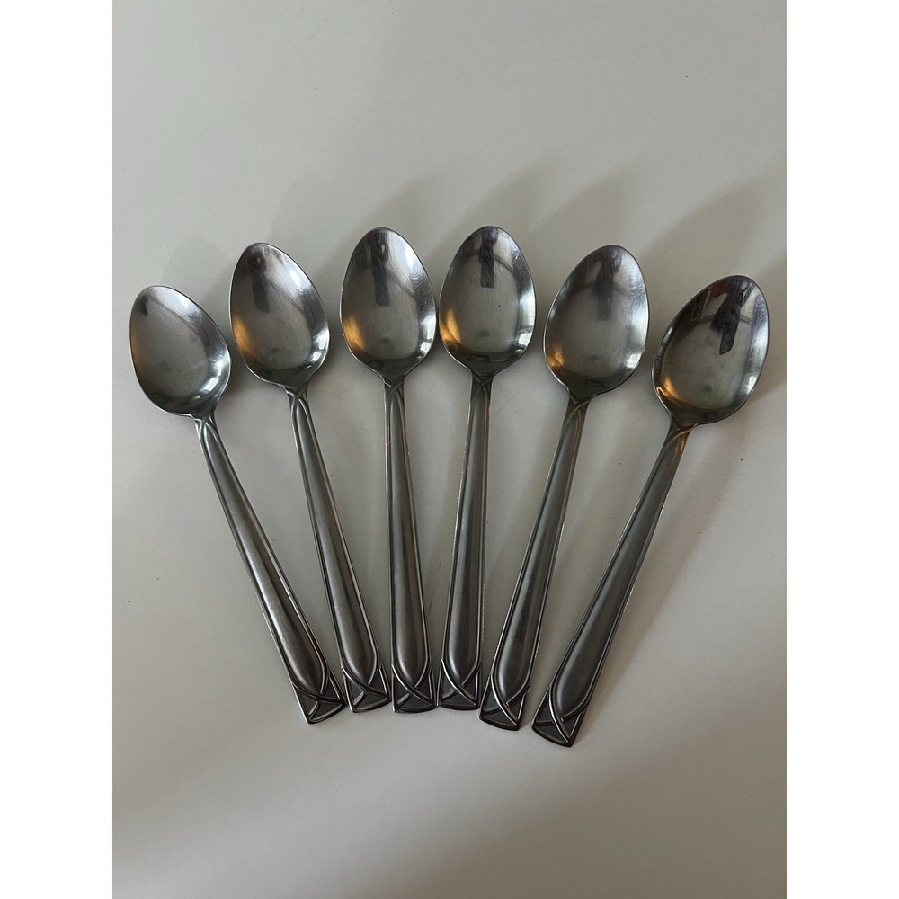 Cambridge Crossroad San 6 1/2" Spoons Teaspoons Stainless Lot of 6